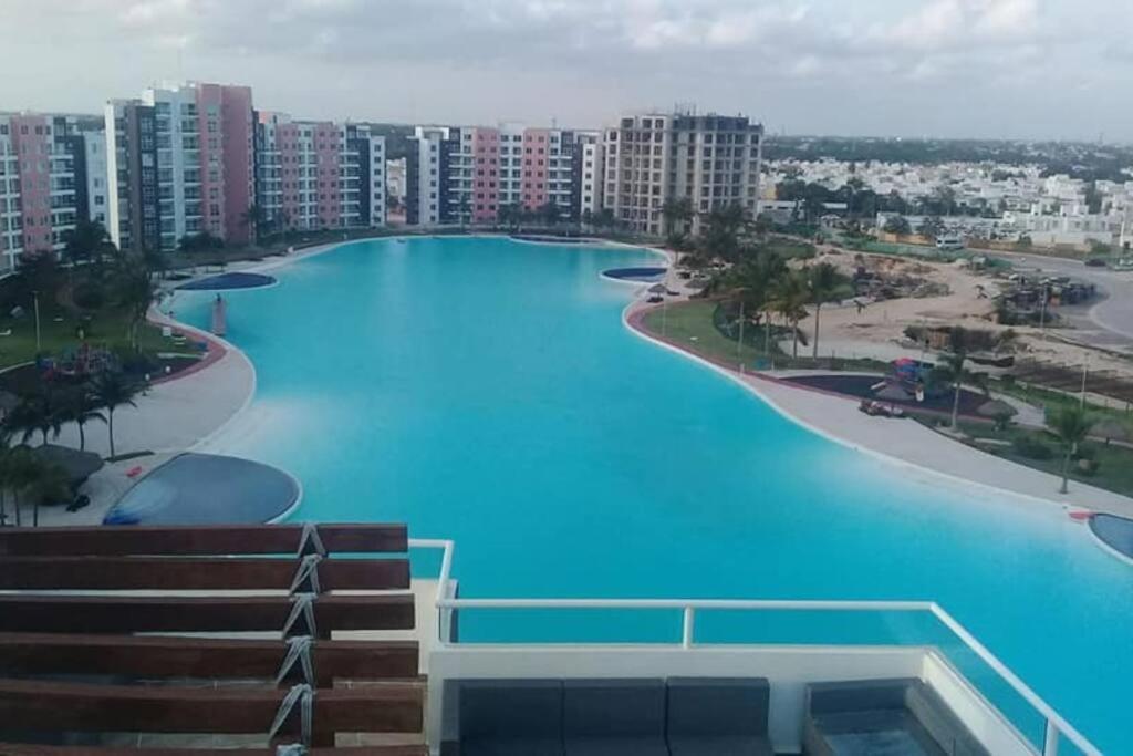 Departamento Con Laguna Artificial Cancún Kültér fotó